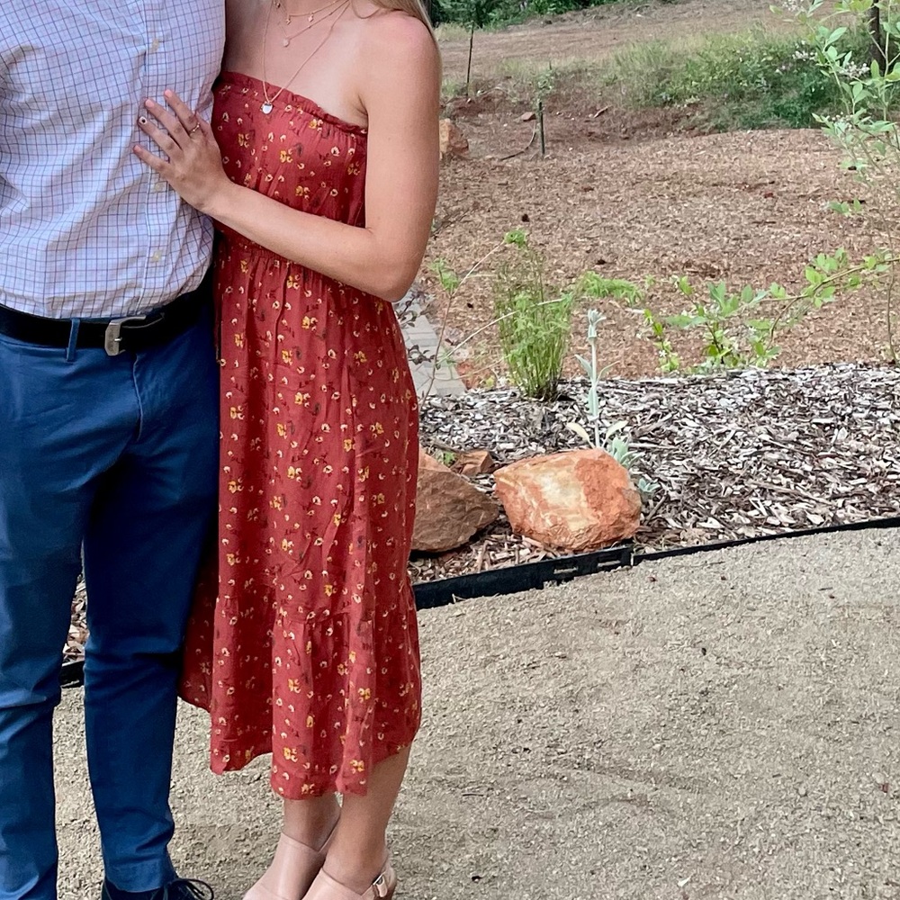 Floral Strapless Dress
